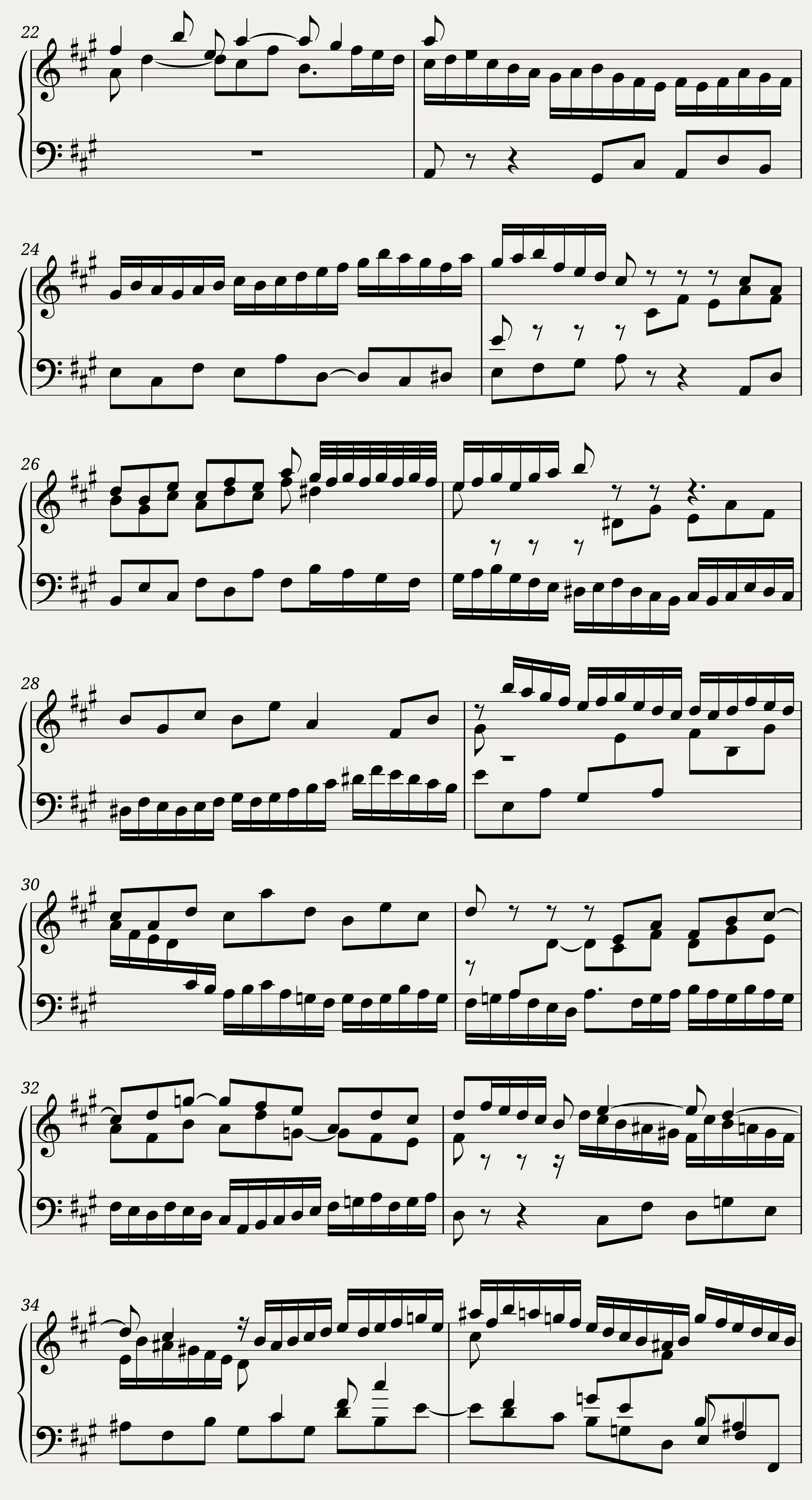 BWV 864 The Well-Tempered Clavier Part I Fuga XIX — 2/3