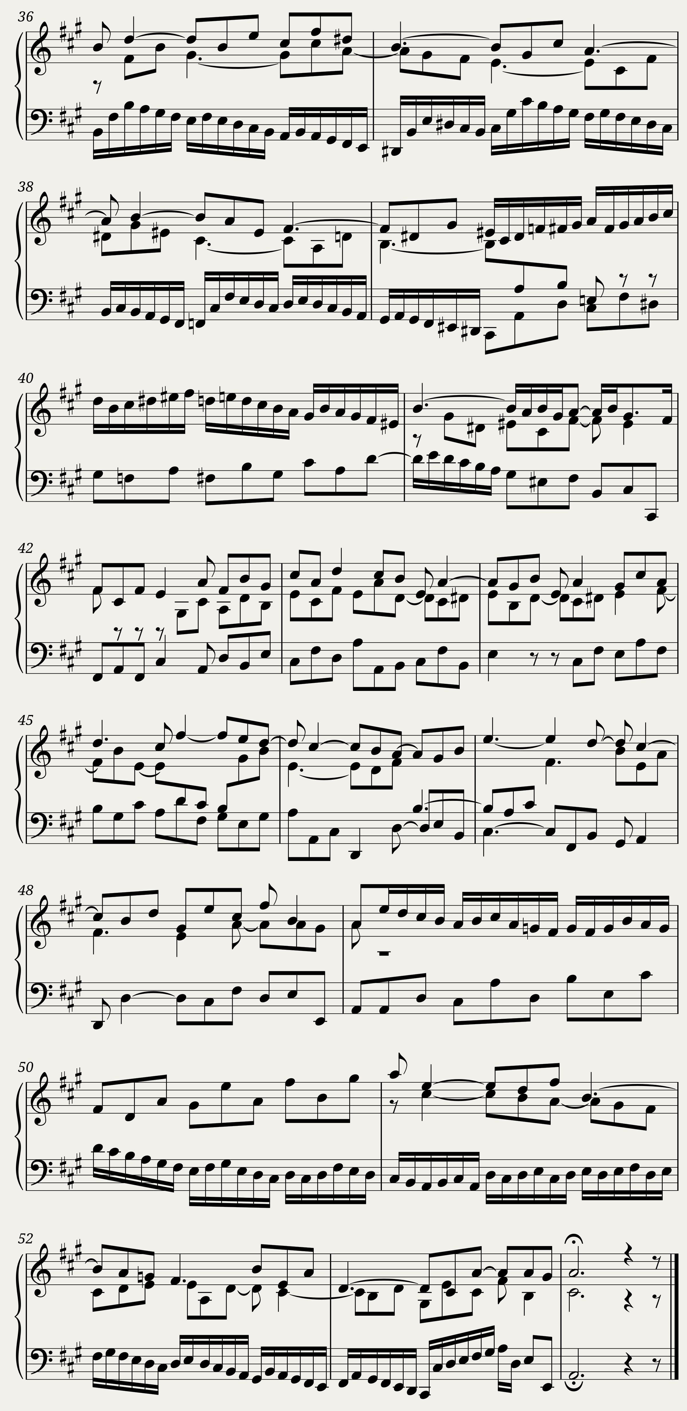 BWV 864 The Well-Tempered Clavier Part I Fuga XIX — 3/3