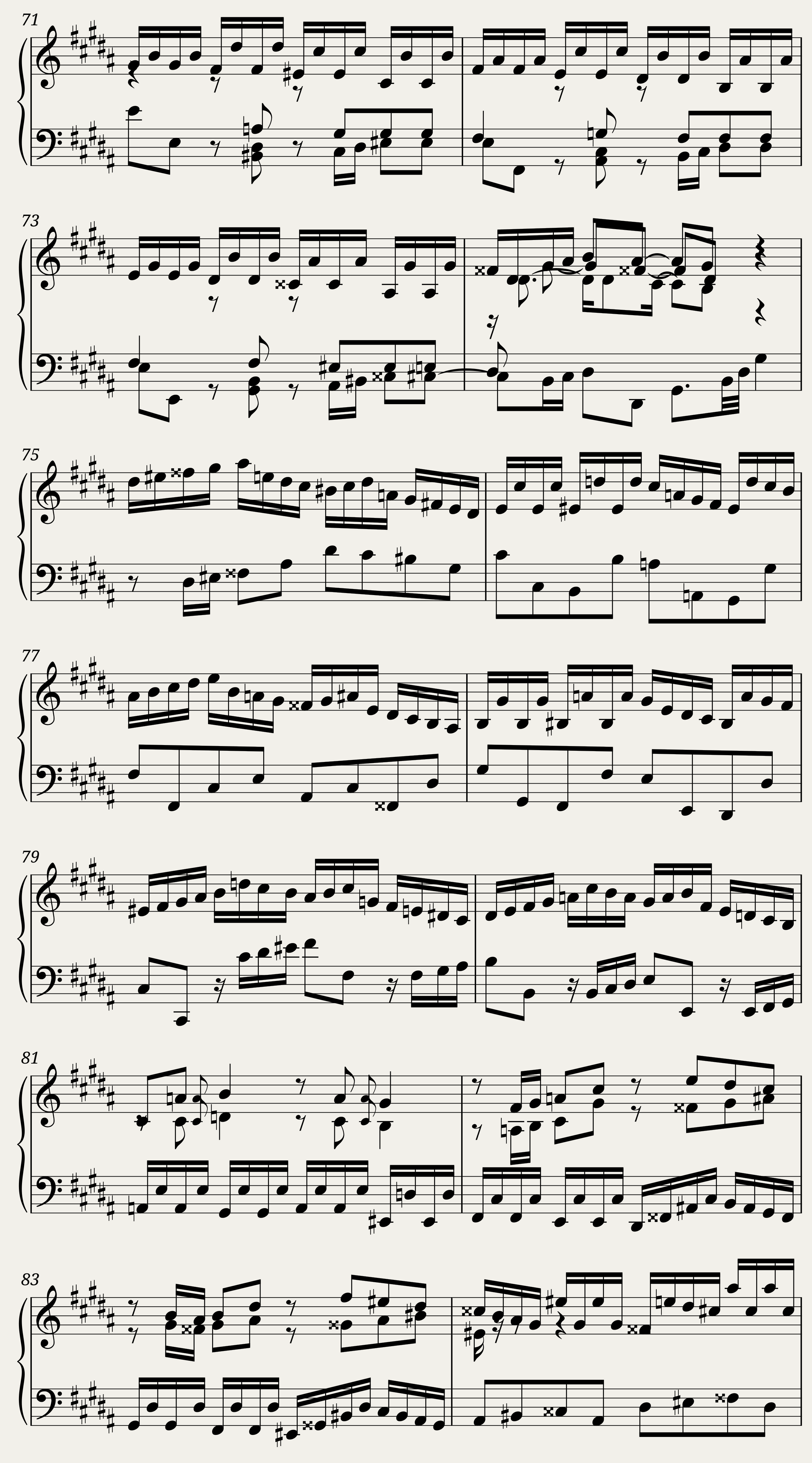 BWV 887 The Well-Tempered Clavier Part II Fuga XVIII — 6/6